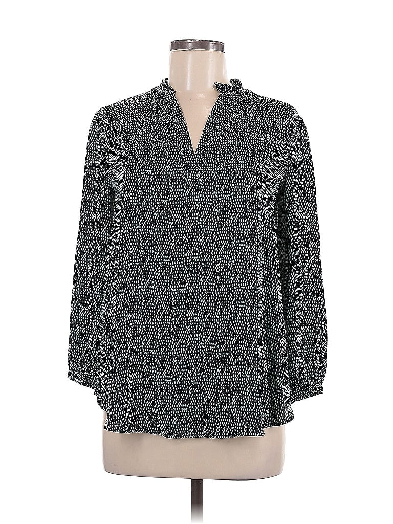 Pre-owned Ann Taylor Loft 3/4 Sleeve Blouse In Gray