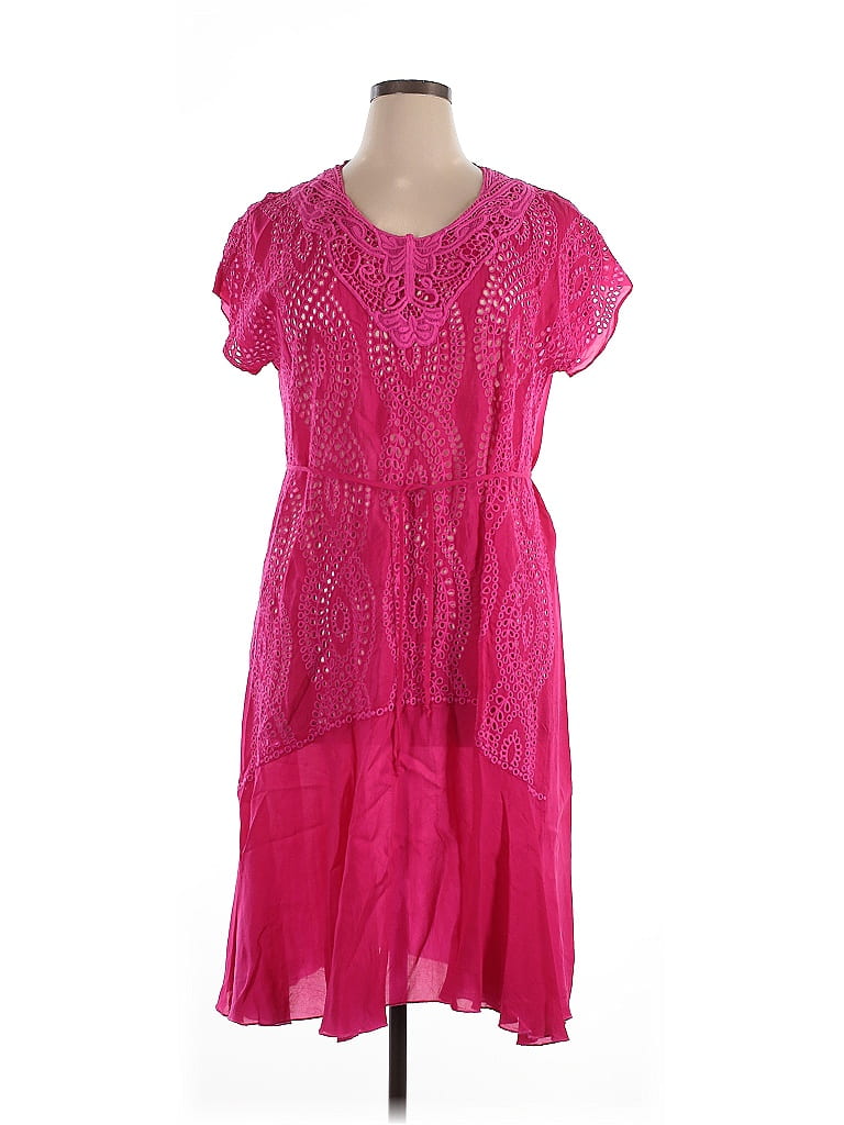 Johnny Was 100% Cotton Pink Casual Dress Size XL - photo 1