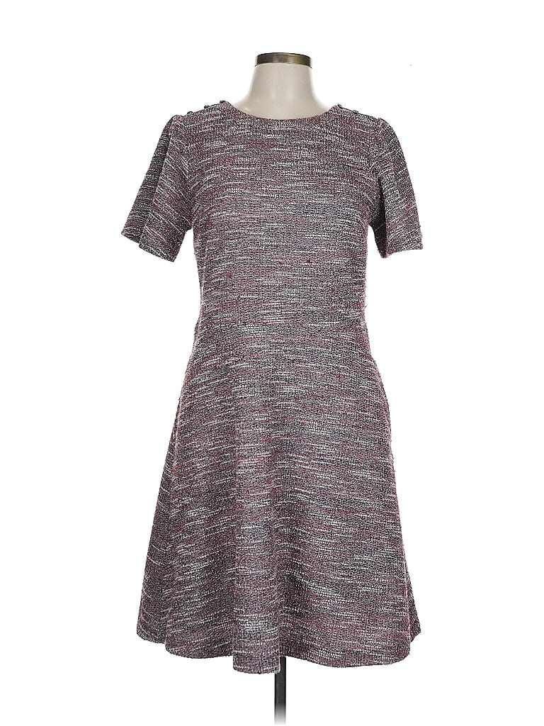 Ann Taylor LOFT Tweed Gray Casual Dress Size 12 - photo 1