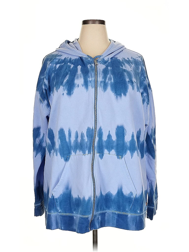 LIVI Tie-dye Blue Zip Up Hoodie Size 26 - photo 1