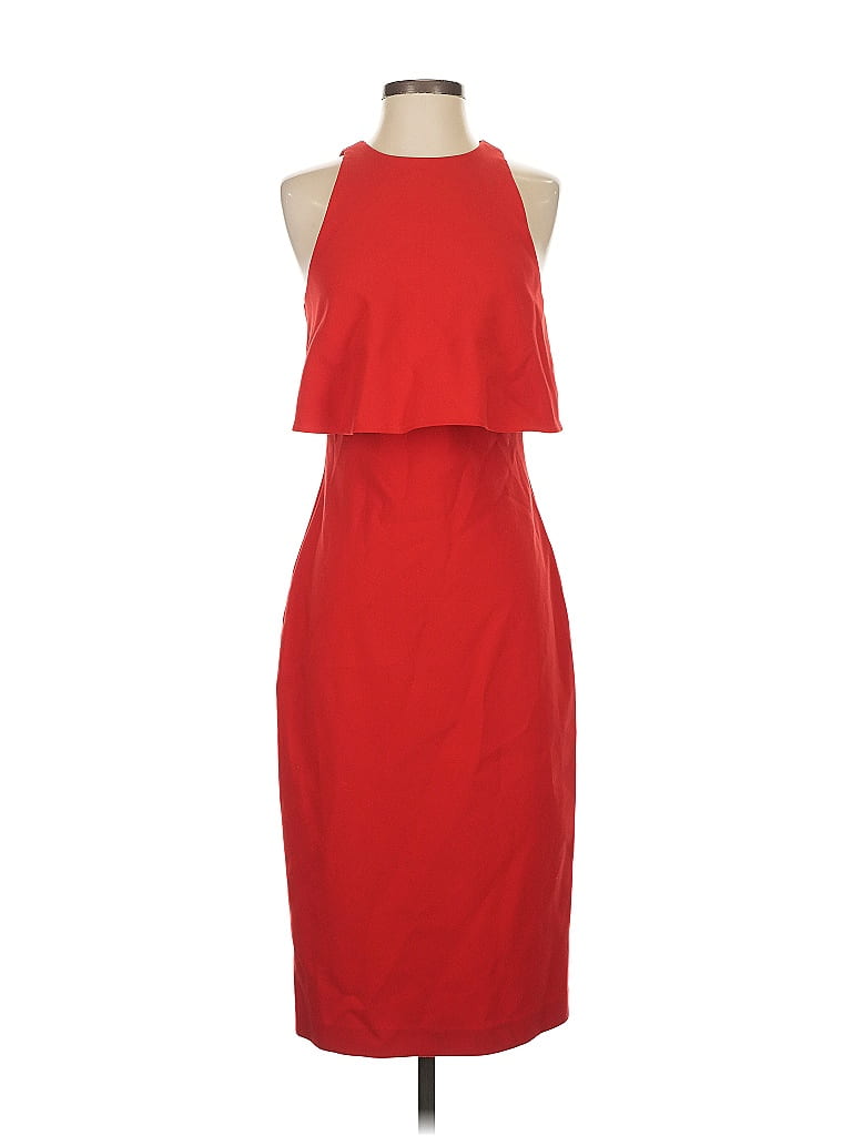 Likely Solid Red Cocktail Dress Size 4 - photo 1