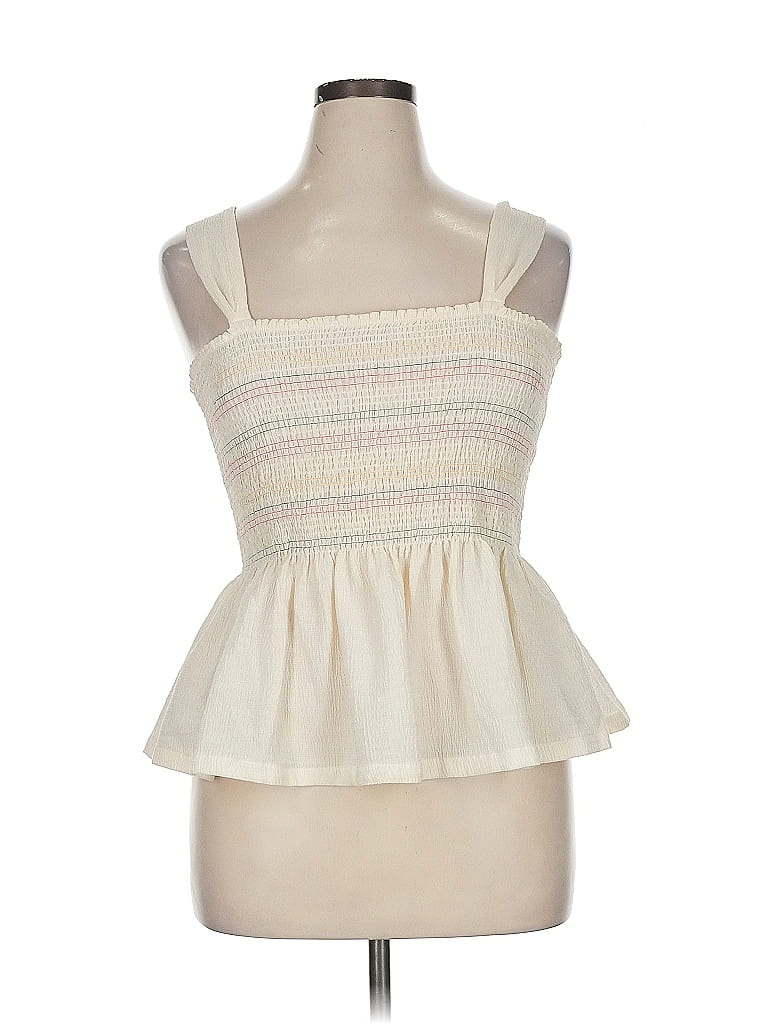 TeXTURE & THREAD Madewell Ivory Sleeveless Top Size XL - photo 1