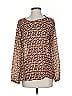 Stile Benetton 100% Polyester Brown Tan Long Sleeve Blouse Size S - photo 1