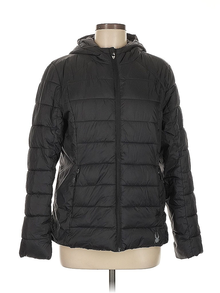 Spyder 100% Nylon Solid Black Snow Jacket Size M - photo 1