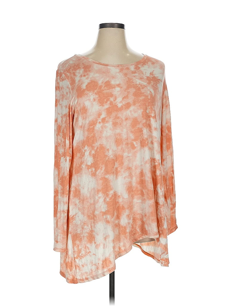 LOGO by Lori Goldstein Orange Long Sleeve T-Shirt Size XL - photo 1