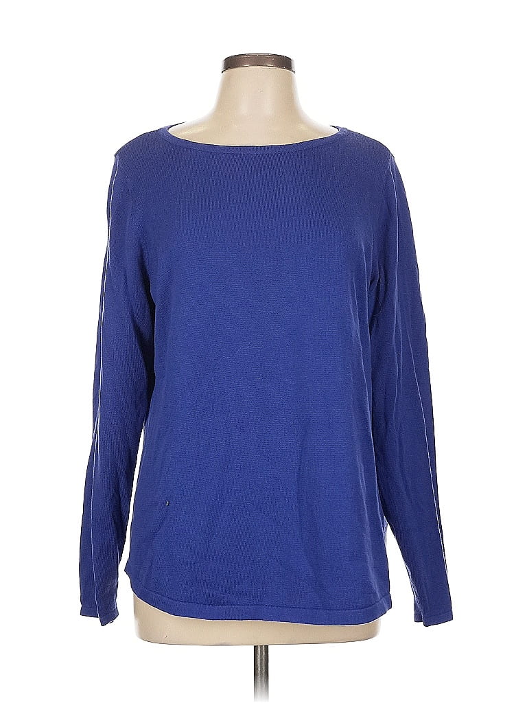 Belle By Kim Gravel Blue Pullover Sweater Size L - photo 1