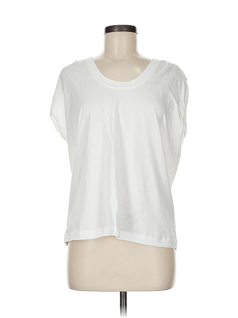 Ann Taylor LOFT 100% Cotton White Short Sleeve T-Shirt Size M - photo 1