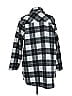 Belle By Kim Gravel Plaid Black Gray Coat Size L - photo 2