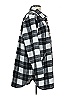 Belle By Kim Gravel Plaid Black Gray Coat Size L - photo 4