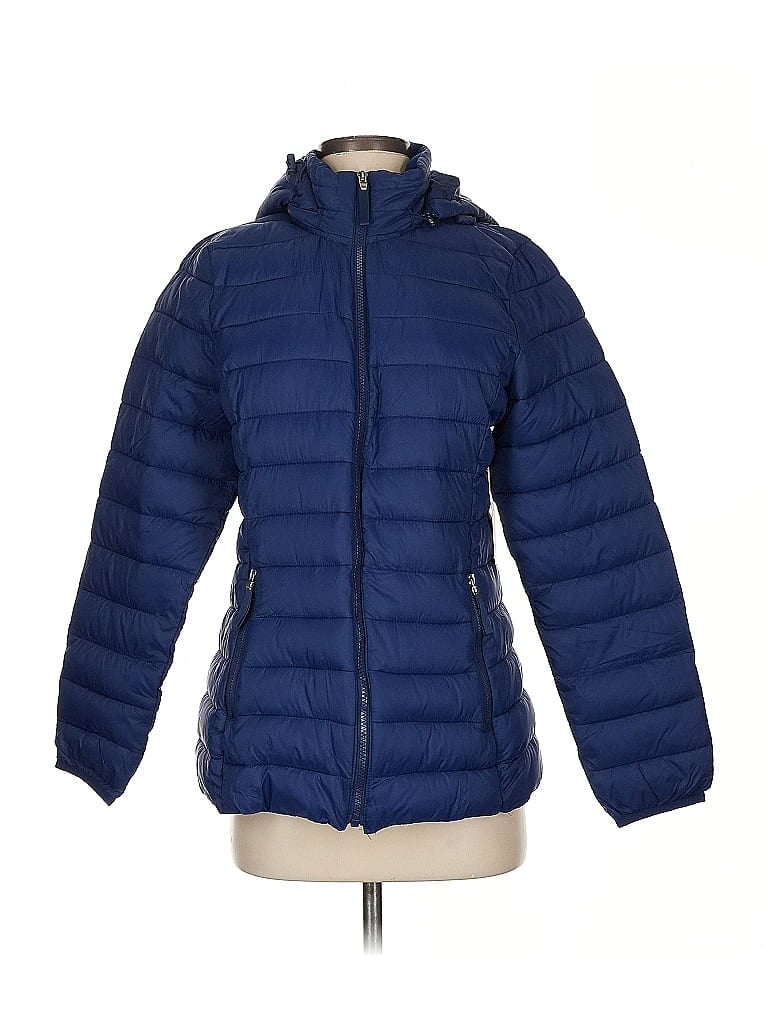St. John's Bay 100% Nylon Solid Blue Snow Jacket Size S - photo 1
