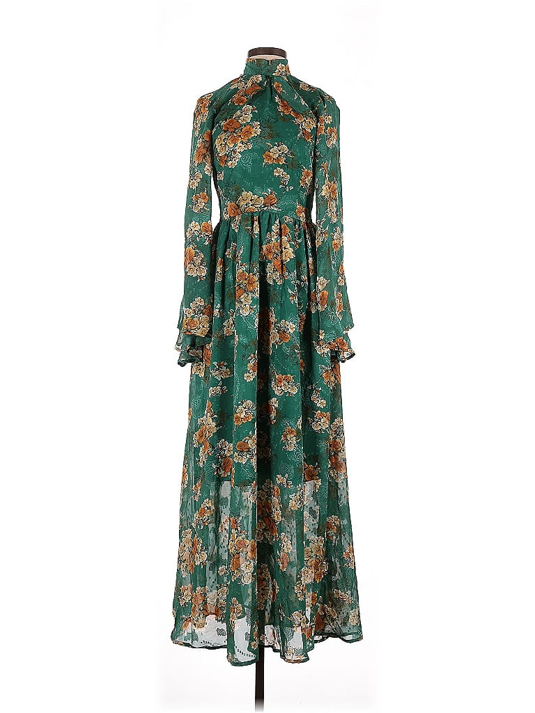Unique Vintage 100% Polyester Paisley Green Casual Dress Size S - photo 1