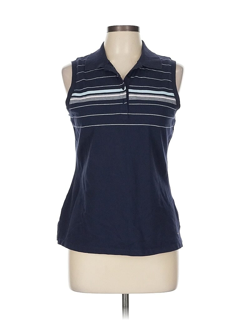 Pre-owned Tommy Hilfiger Sleeveless Polo Shirt In Blue