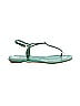 Prada 100% Leather Green Sandals Size EU 37 1/2 - photo 1