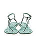 Prada 100% Leather Green Sandals Size EU 37 1/2 - photo 2