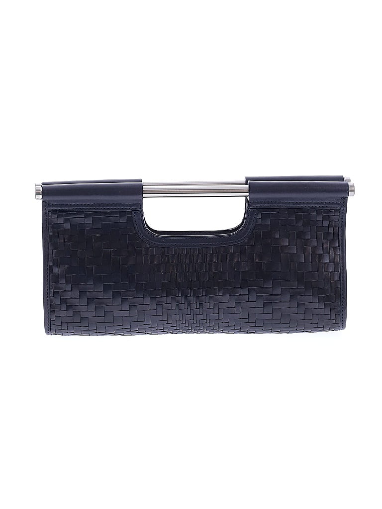 Cole Haan 100% Leather Black Blue Leather Clutch One size - photo 1