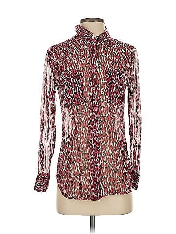 Equipment Long Sleeve Silk Top (view 1)