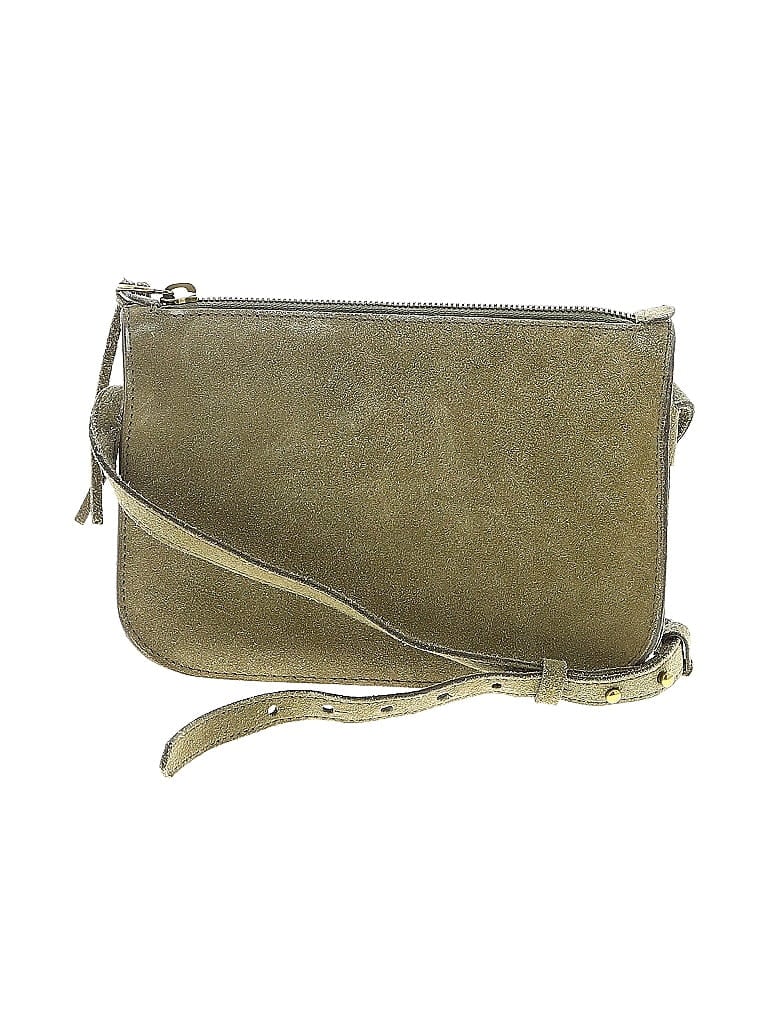 Madewell 100% Leather Green Brown Leather Crossbody Bag One size - photo 1