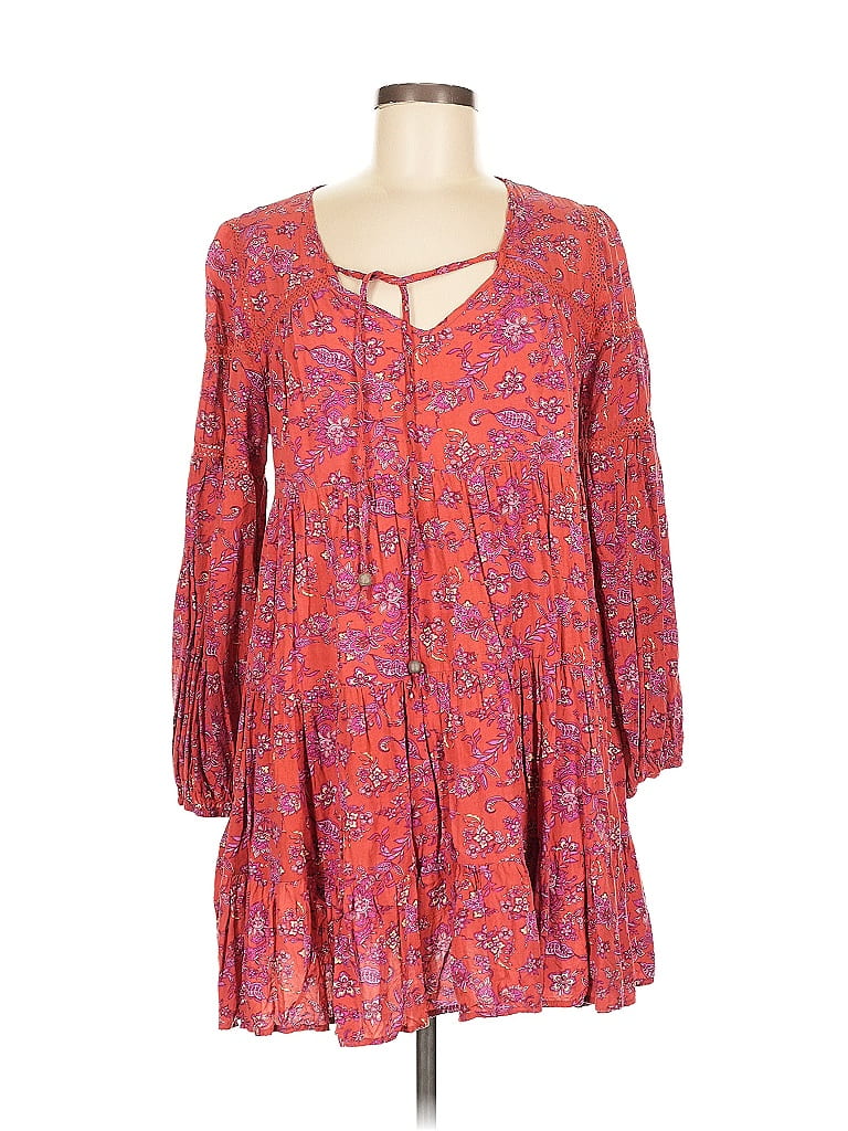 Easel 100% Rayon Paisley Pink Casual Dress Size M - photo 1