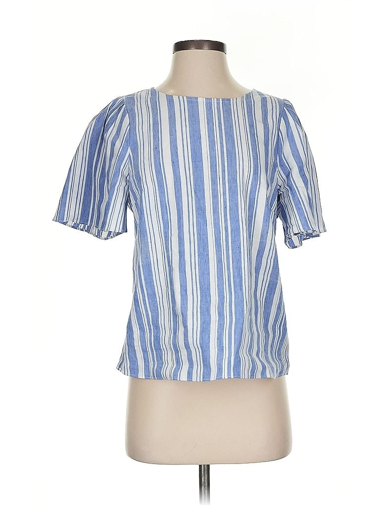 Pre-owned Cabi Short Sleeve Blouse In Blue