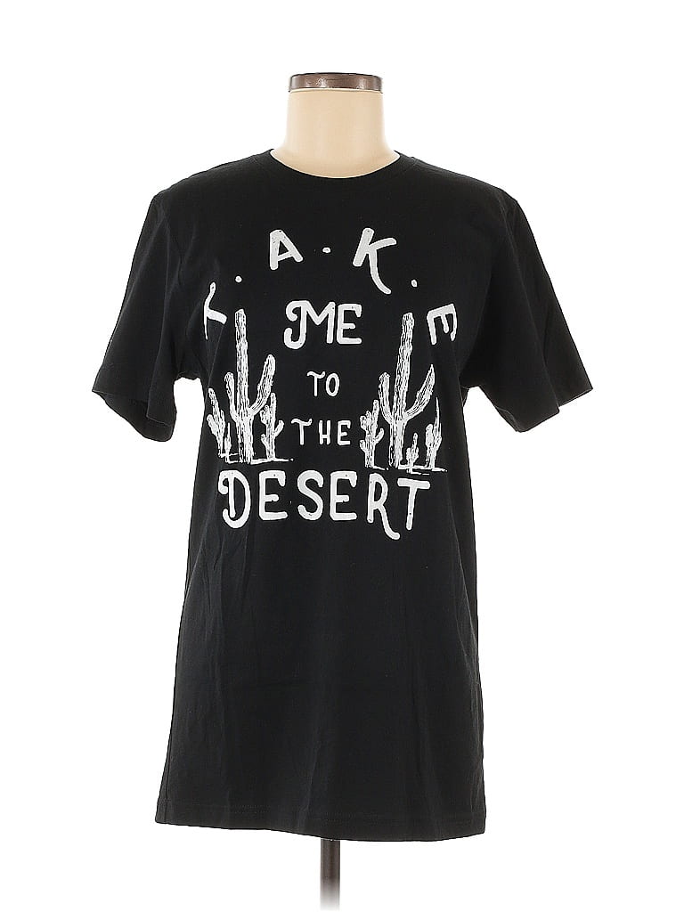 Canvas 100% Cotton Black Short Sleeve T-Shirt Size M - photo 1