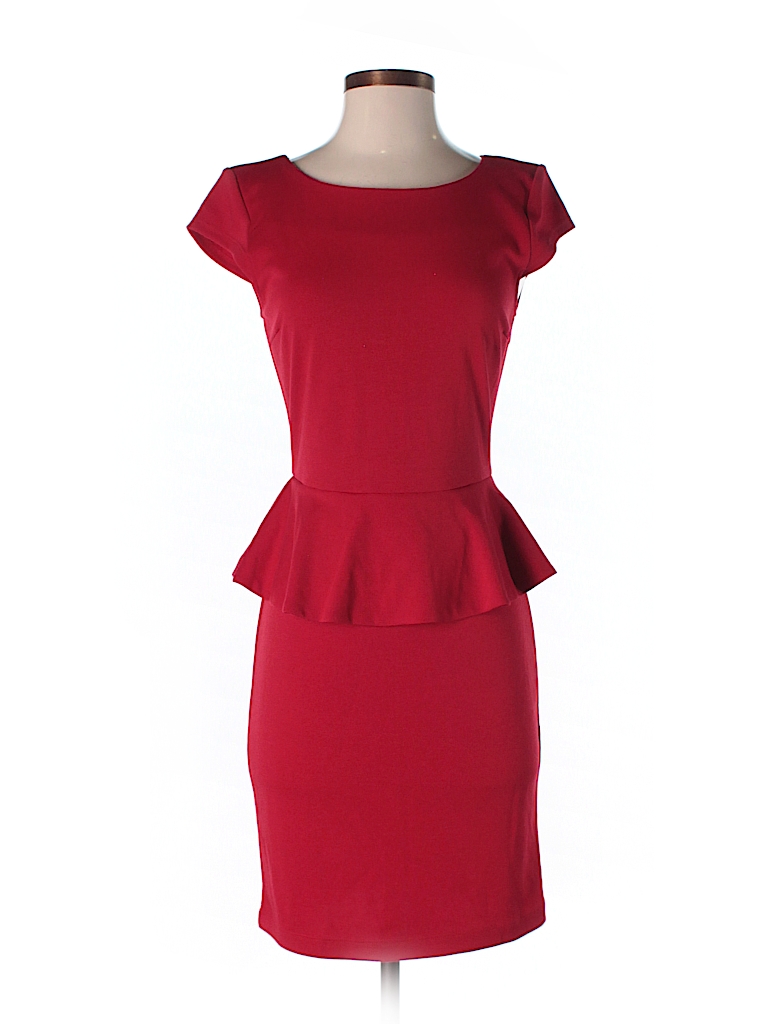 The Letter Solid Red Cocktail Dress Size S 75 Off Thredup