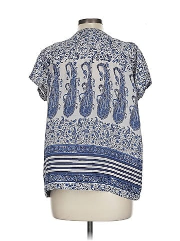 Calypso St. Barth Short Sleeve Silk Top (view 2)