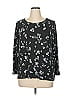 Ellos 100% Rayon Black 3/4 Sleeve Top Size 14 - photo 1