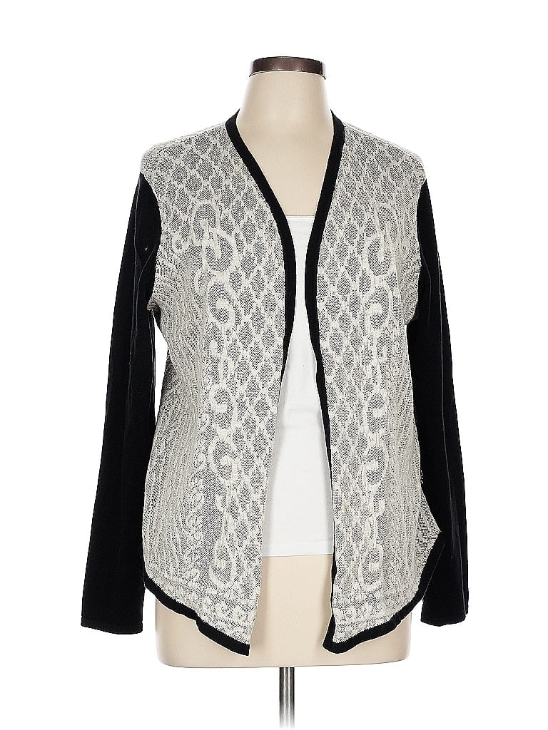 Pre-owned Chico's Cardigan Sweater In Gray