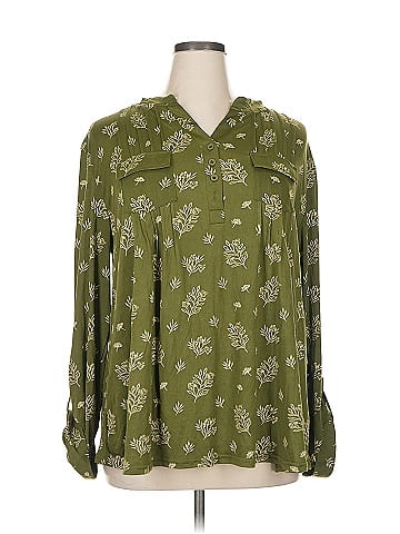 White Mark Long Sleeve Blouse (view 1)