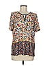 Santi Ivory Short Sleeve Blouse Size S - photo 1