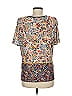 Santi Ivory Short Sleeve Blouse Size S - photo 2