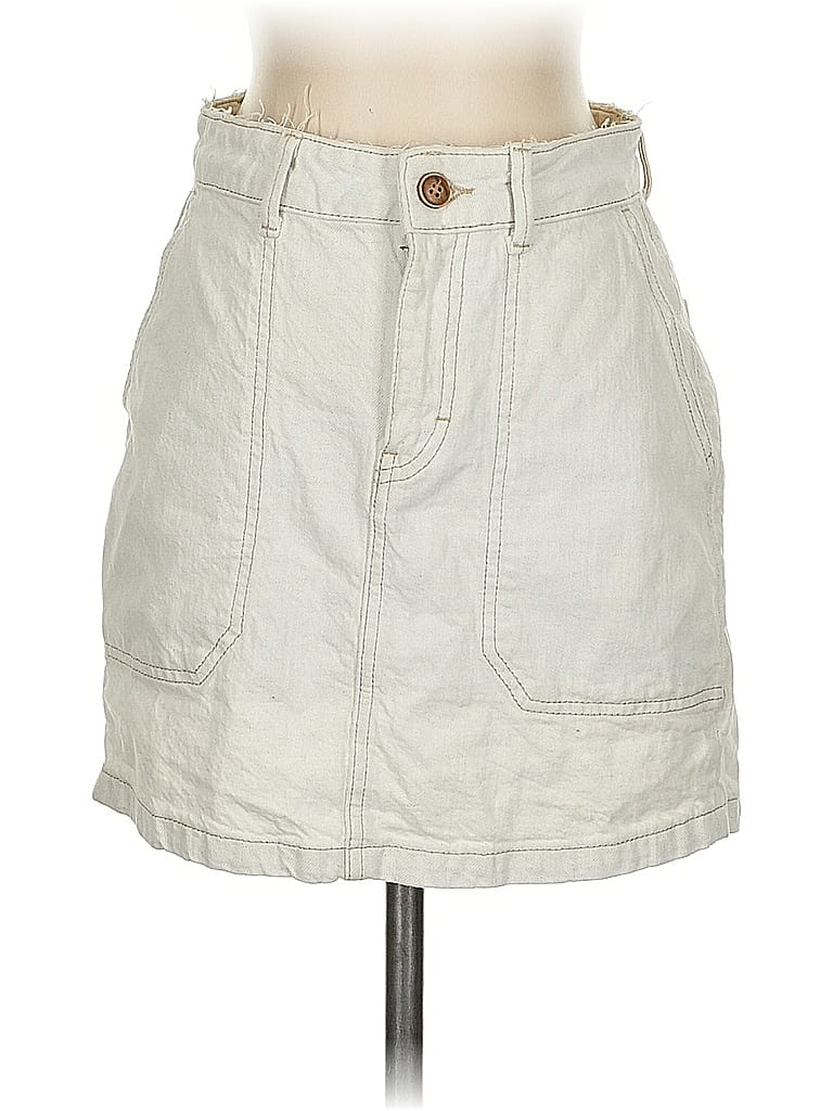 Click to view more detailed imagery on our partner's website Pre-owned Free People Denim Skirt In White