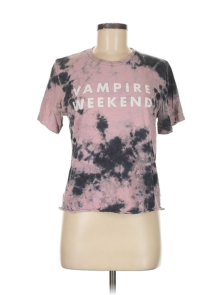 Canvas 100% Cotton Tie-dye Pink Short Sleeve T-Shirt Size M - photo 1