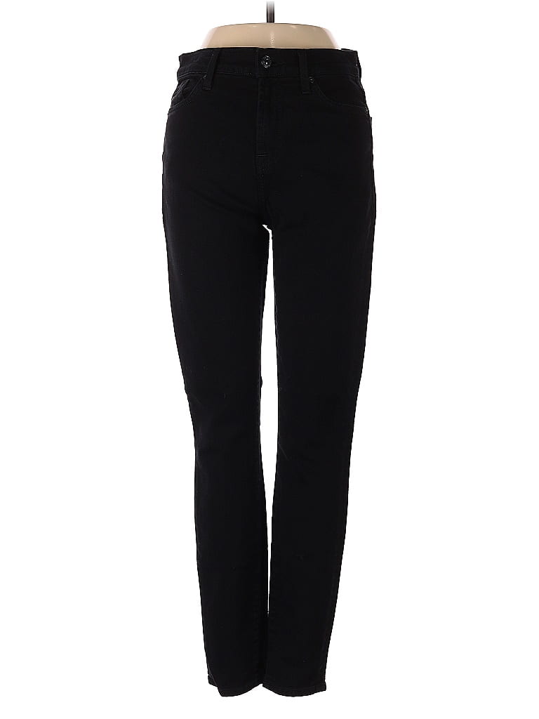 Pre-owned 7 For All Mankind Jeggings In Black