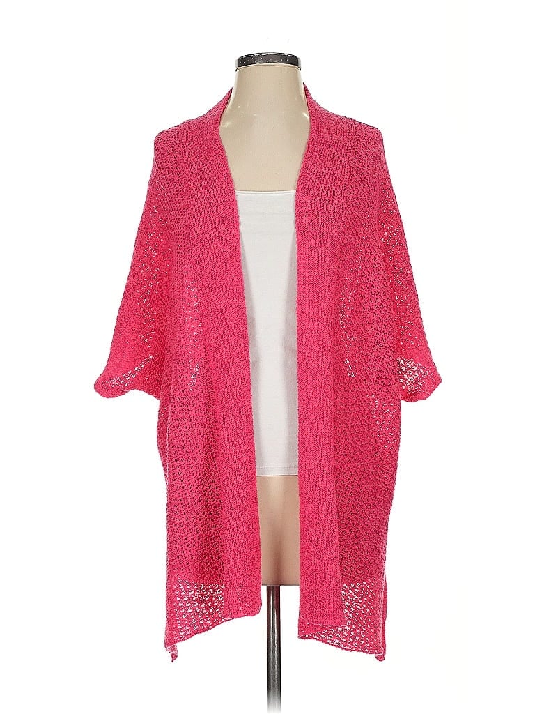 Pre-owned Chico's Cardigan Sweater In Pink