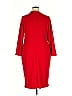 Roaman's Solid Red Casual Dress Size 18 - photo 2
