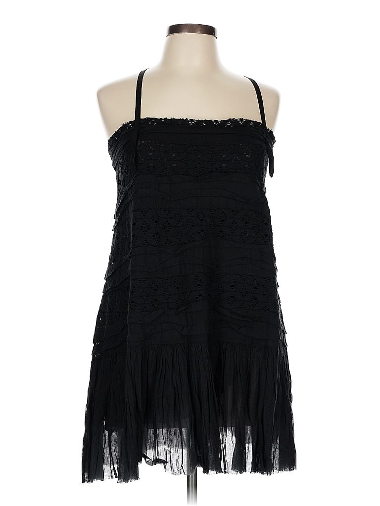 FP One 100% Cotton Black Casual Dress Size L - photo 1