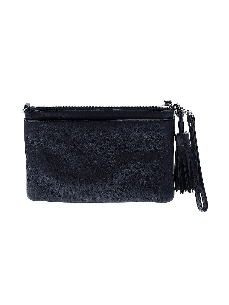J.Jill 100% Leather Black Leather Wristlet One size - photo 1