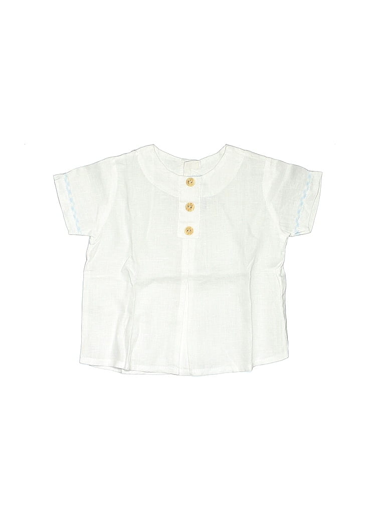 Pre-owned Assorted Brands Babies' Short Sleeve Blouse In White