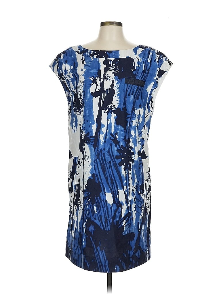 Piazza Sempione Graphic Blue Casual Dress Size EU (IT) 48 / US 12 - photo 1