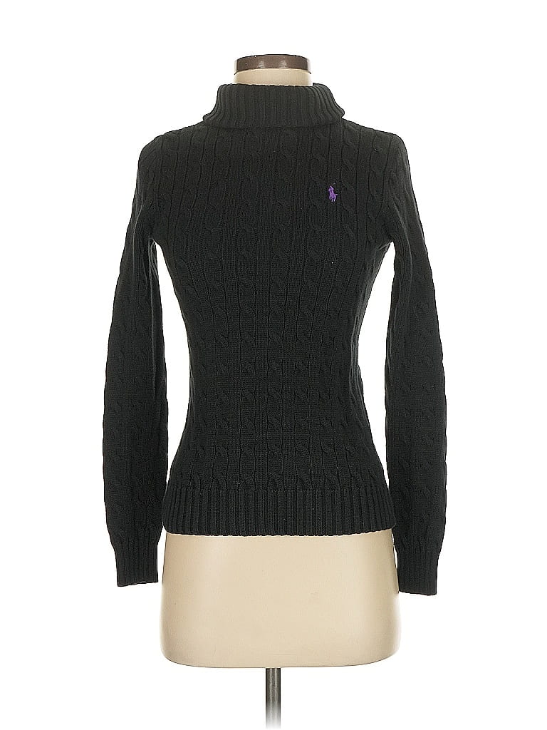 Ralph Lauren Sport 100% Cotton Black Turtleneck Sweater Size S - photo 1