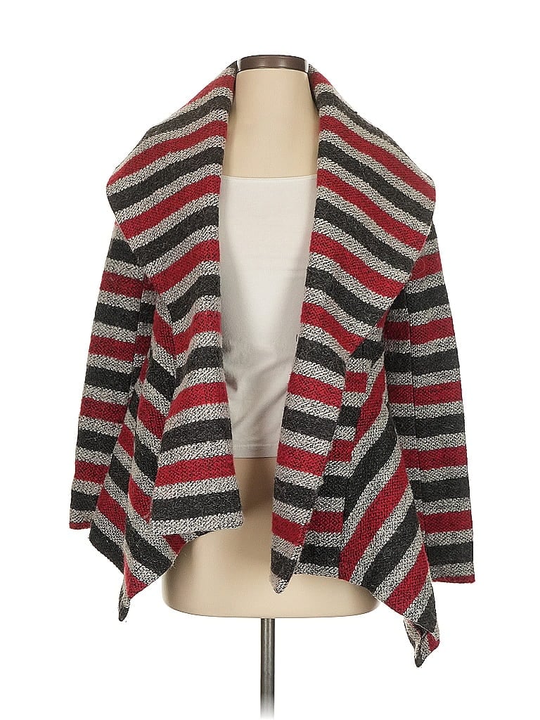 S.Y.L.K. 100% Polyester Stripes Gray Coat Size S - photo 1