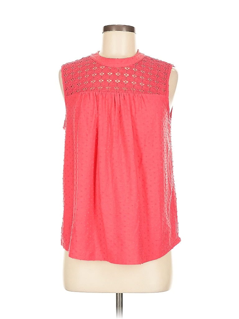 Pre-owned Daniel Rainn Sleeveless Blouse In Red