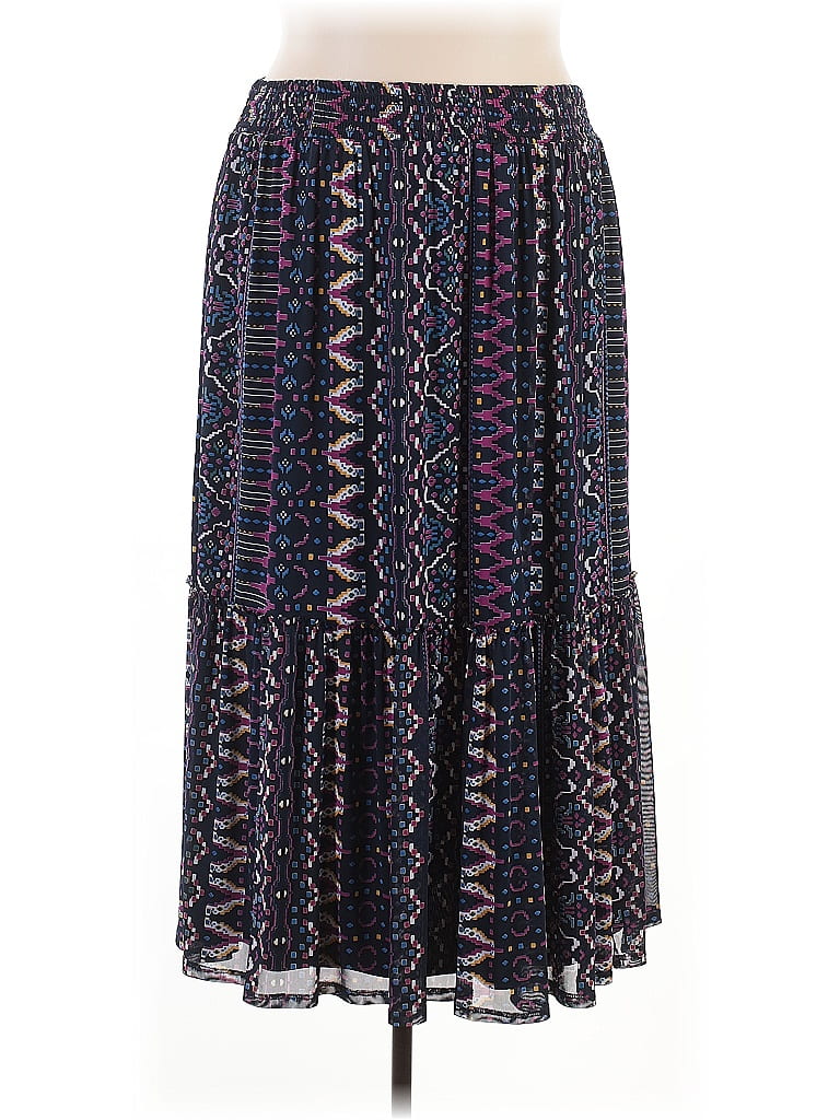 Knox Rose Print Blue Casual Skirt Size 2X - photo 1