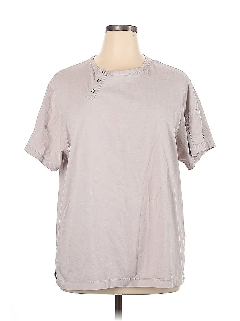 Tilt 100% Cotton Gray Short Sleeve Henley Size XL - photo 1