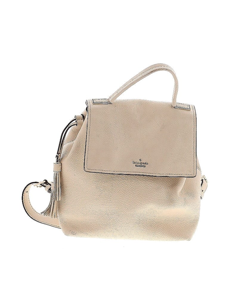 Kate Spade New York 100% Leather Metallic Gold Ivory Leather Backpack One size - photo 1