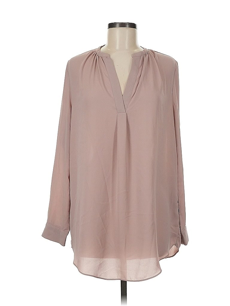 Pre-owned Assorted Brands Long Sleeve Blouse In Brown