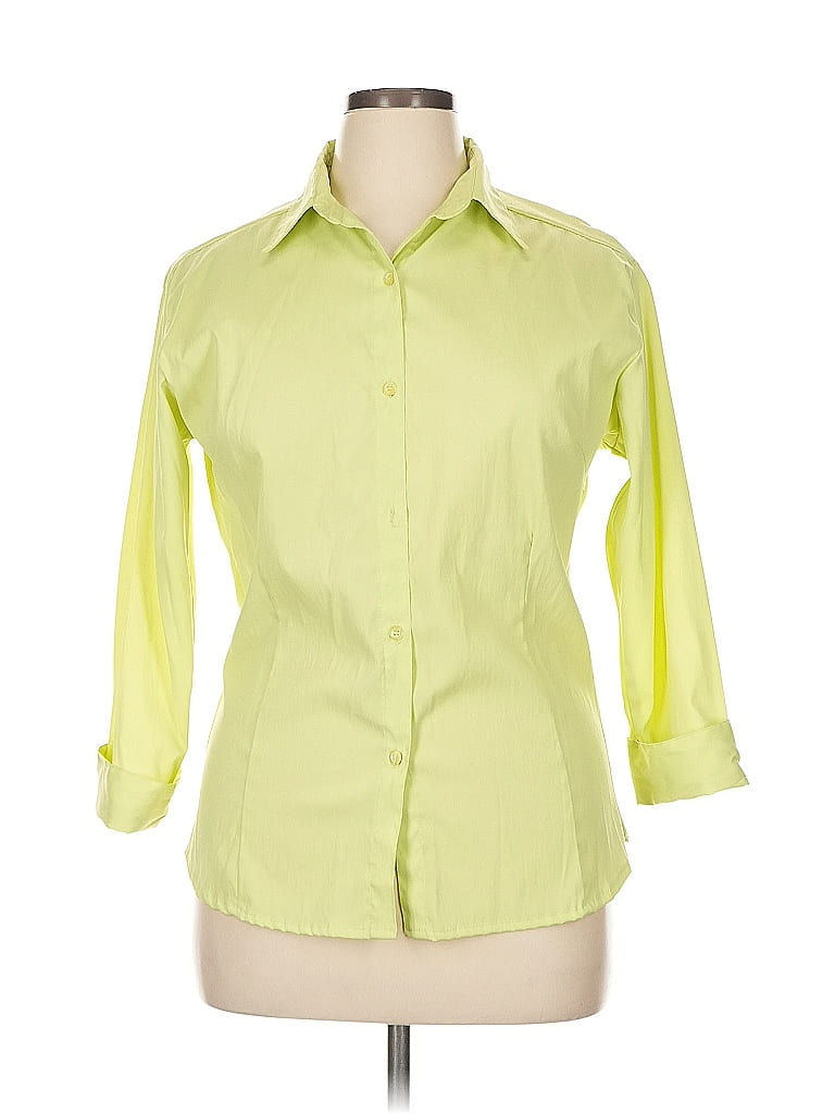 UNITI Yellow 3/4 Sleeve Blouse Size 1X - photo 1