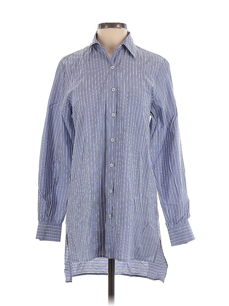 Pre-owned Harshman Long Sleeve Button Down Shirt In Blue