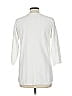 Damask 100% Cotton Ivory White 3/4 Sleeve Blouse Size M - photo 2